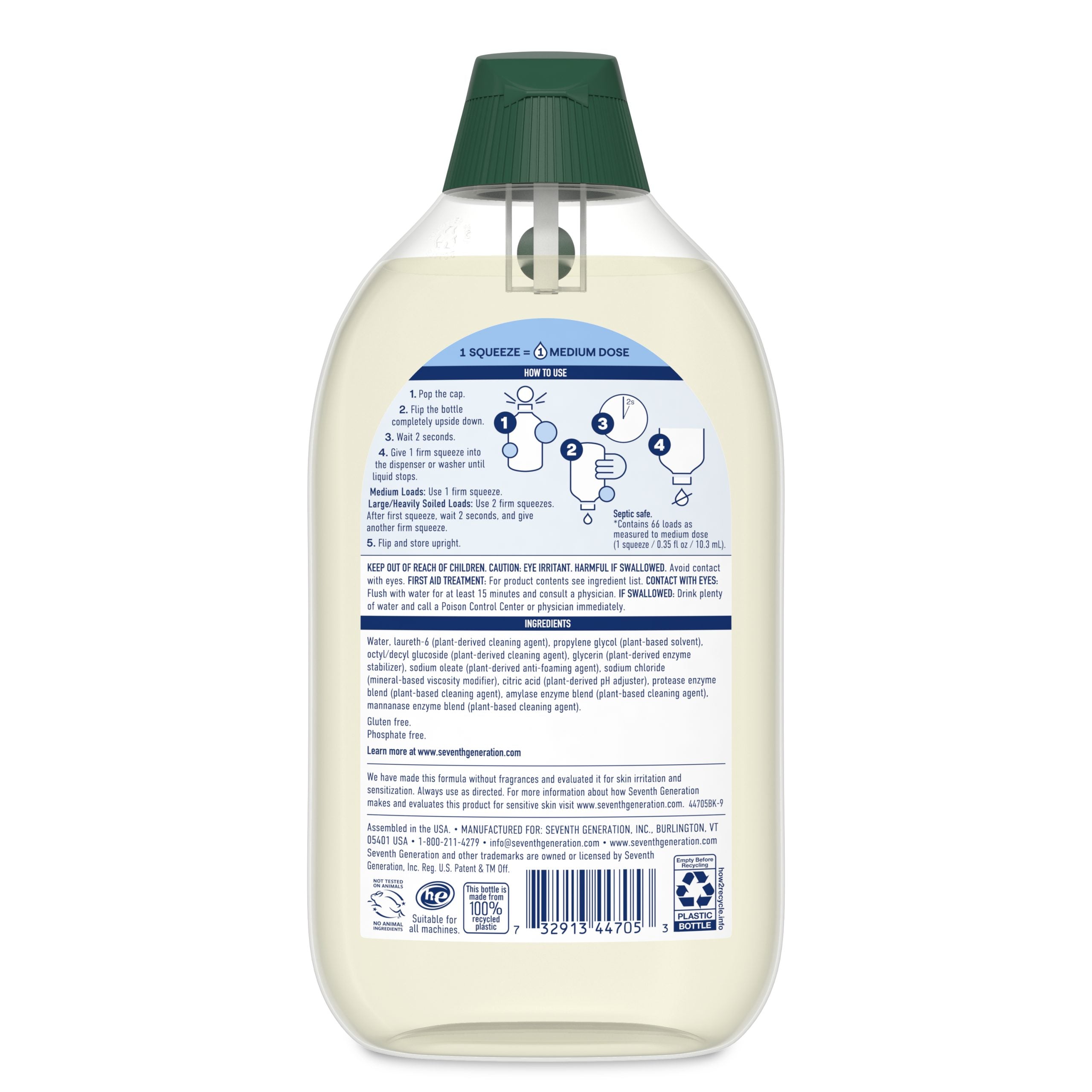 Plant-Powered EasyDose™ Ultra Concentrated Laundry Detergent - Free & Clear