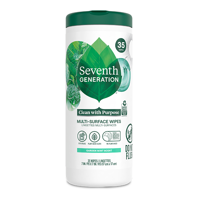 Plant-Based Multi-Surface Wipes with Garden Mint