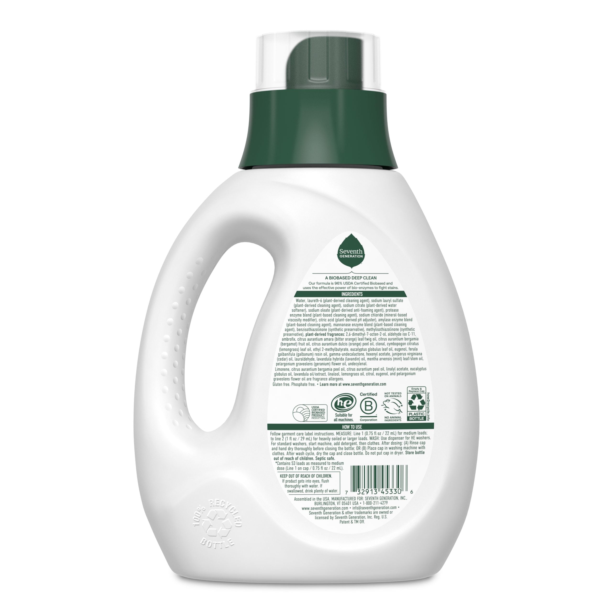 Plant-Powered Concentrated Laundry Detergent with Fresh Scent