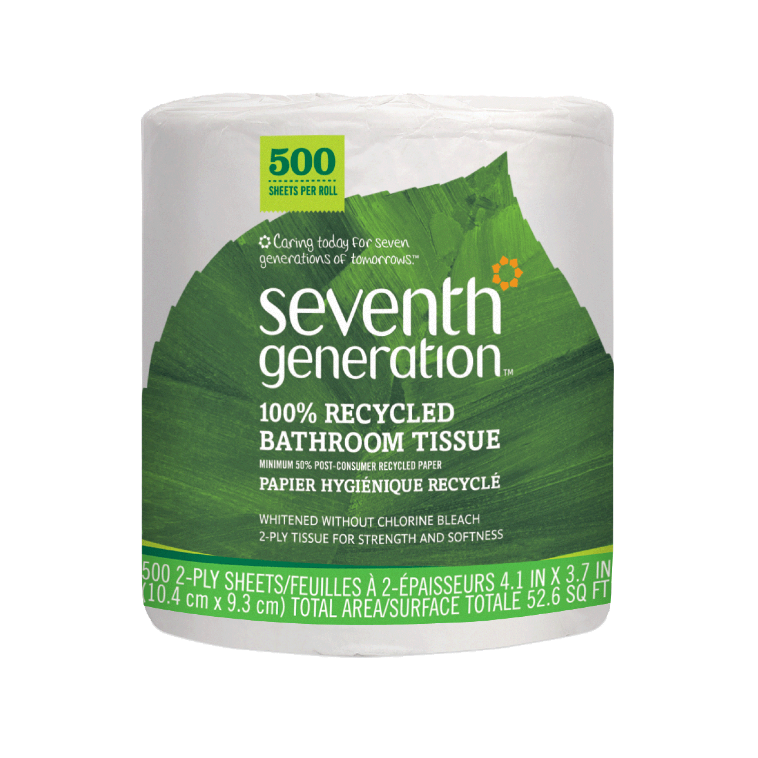 Bathroom-Ready 100% Recycled Bathroom Tissue 2-ply - 500 Sheets