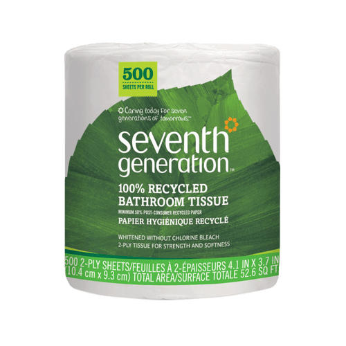 Bathroom-Ready 100% Recycled Bathroom Tissue 2-ply - 500 Sheets