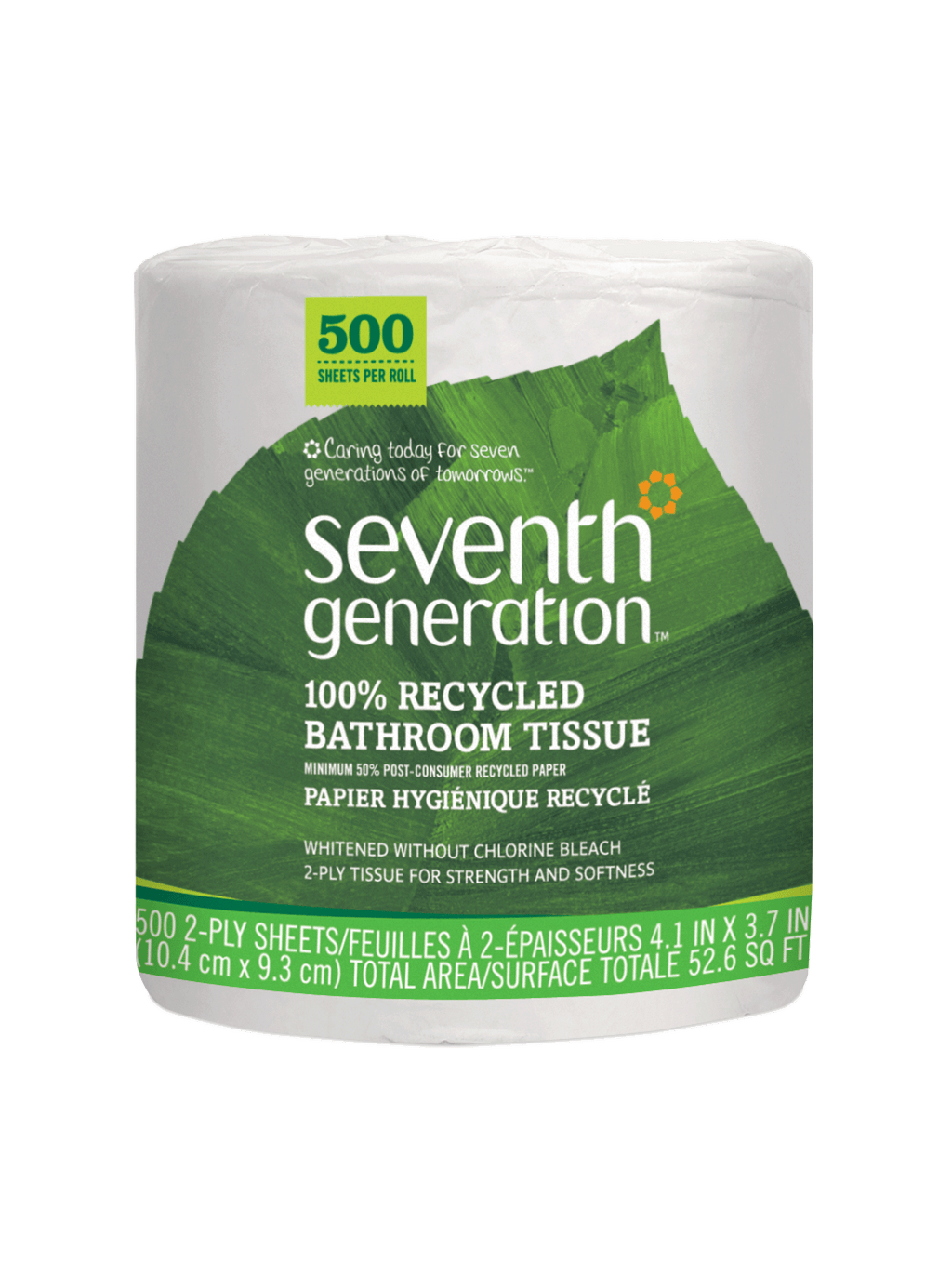 Bathroom-Ready 100% Recycled Bathroom Tissue 2-ply - 500 Sheets