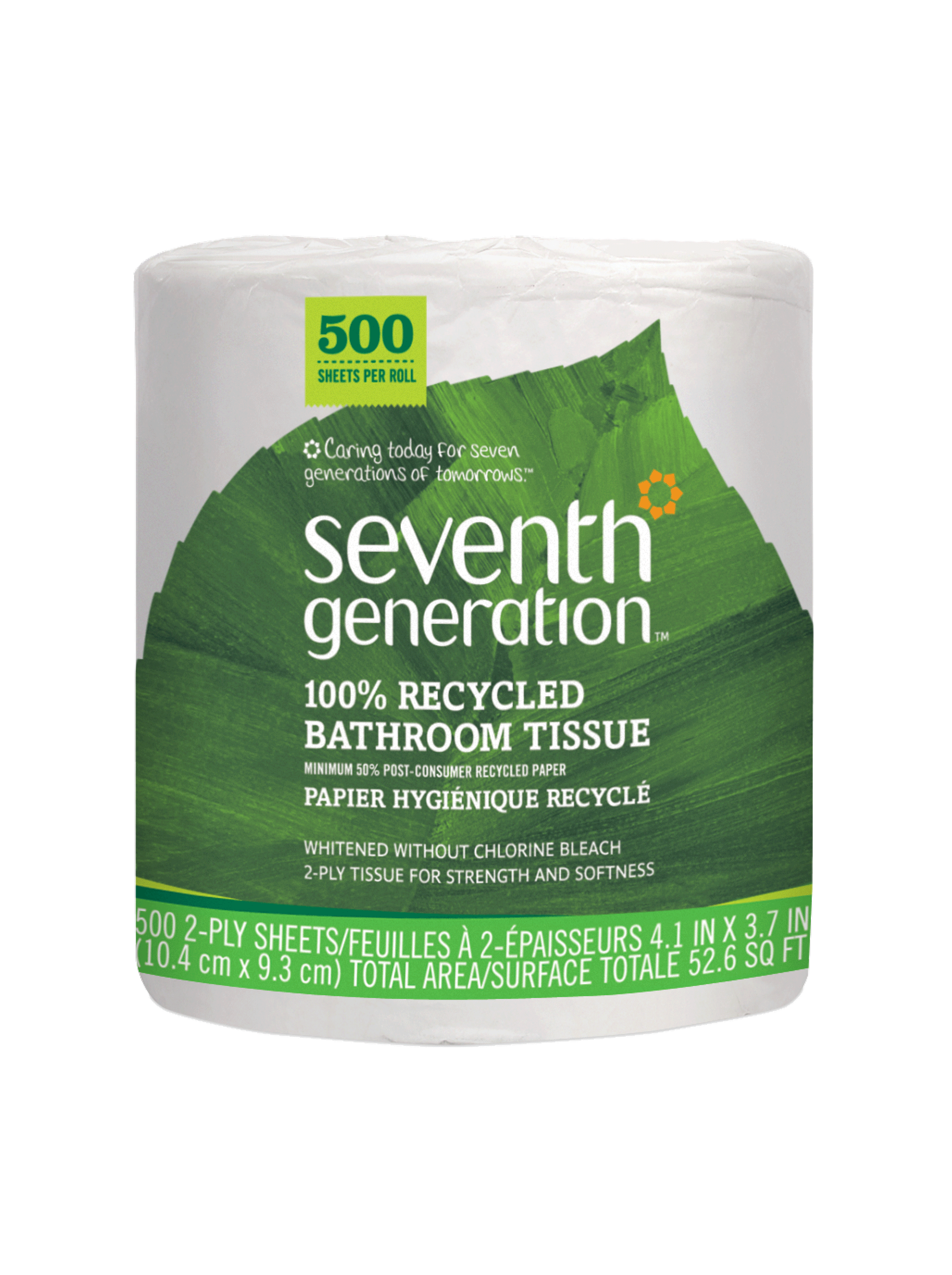 Bathroom-Ready 100% Recycled Bathroom Tissue 2-ply - 500 Sheets