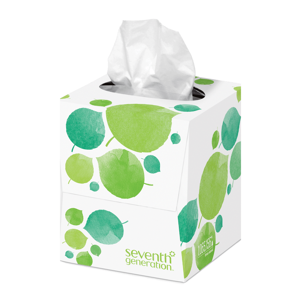 Bathroom-Ready 100% Recycled Facial Tissue