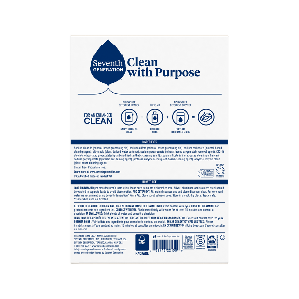 Grease-Fighting Dishwasher Detergent Powder - Free & Clear