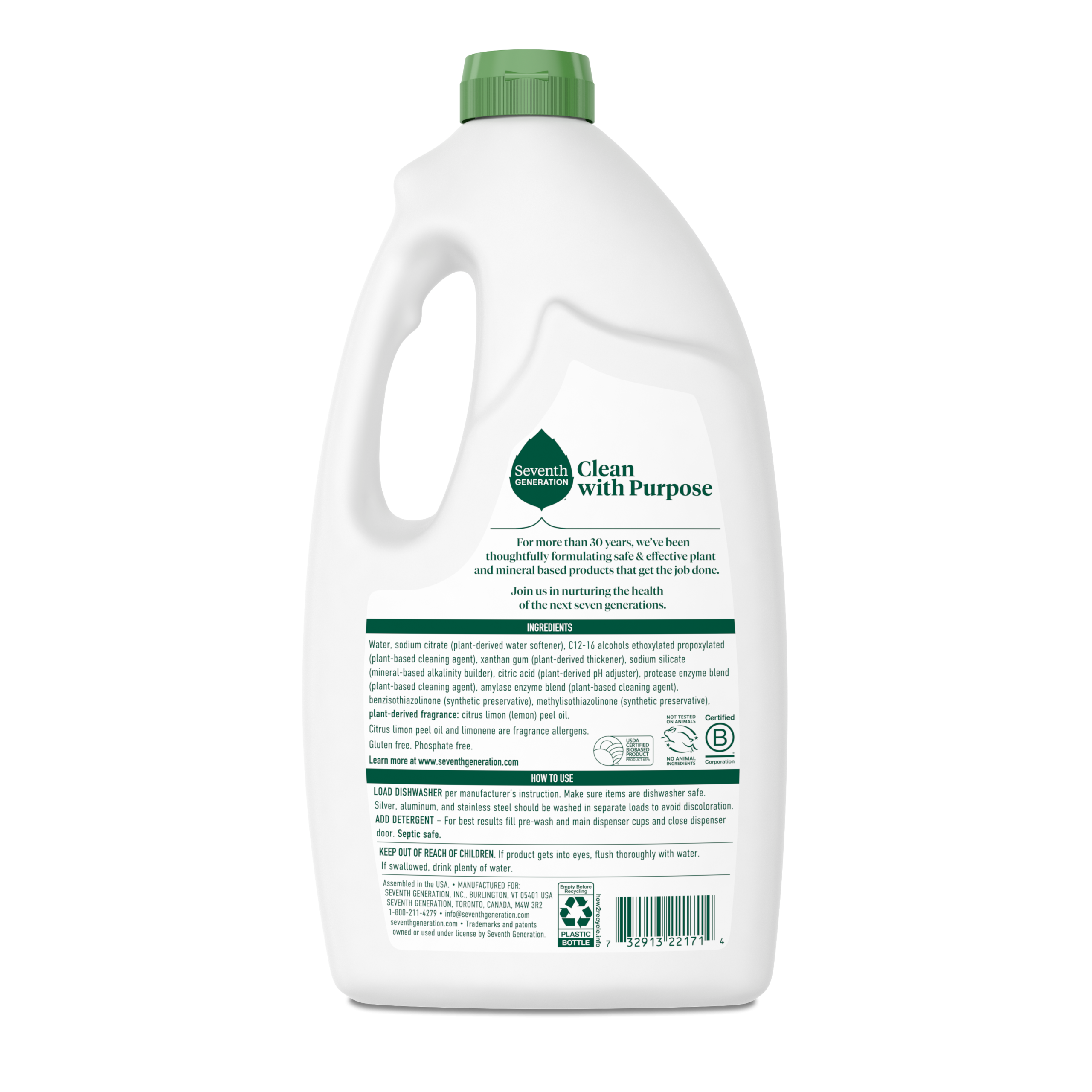 Grease-Fighting Dishwasher Detergent Gel with Lemon
