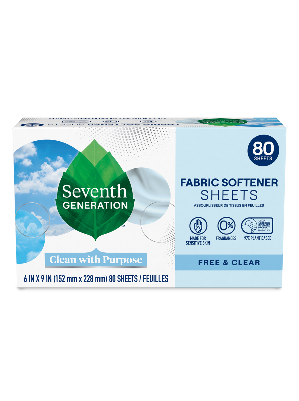 Plant-Powered Fabric Softener Sheets - Free & Clear