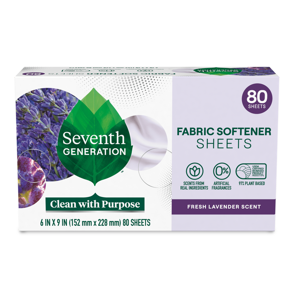 Plant-Powered Fabric Softener Sheets with Fresh Lavender