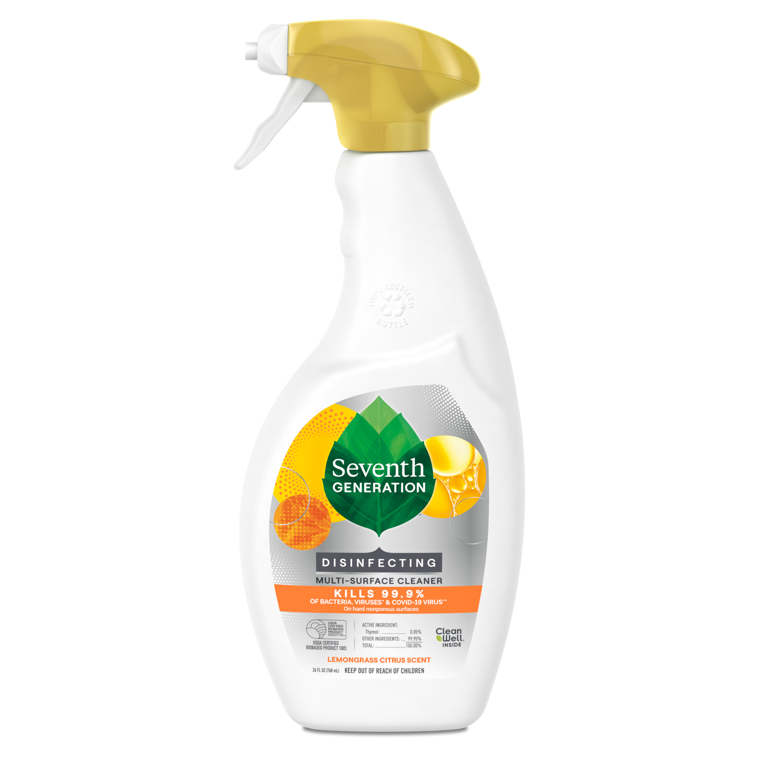 Plant-Based Disinfecting Multi-Surface Cleaner with Lemongrass Citrus