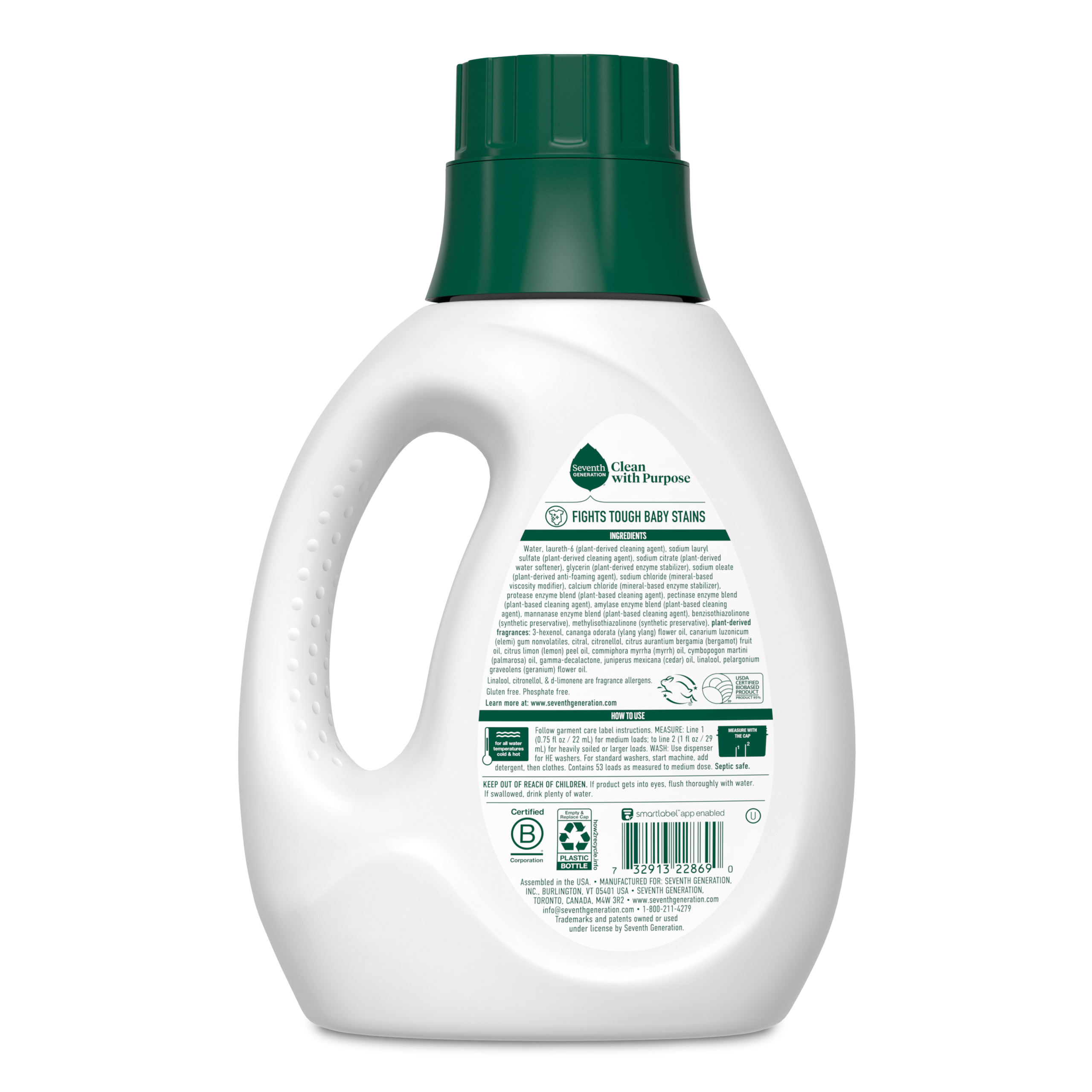 Plant-Powered Concentrated Baby Laundry Detergent with Fresh Scent