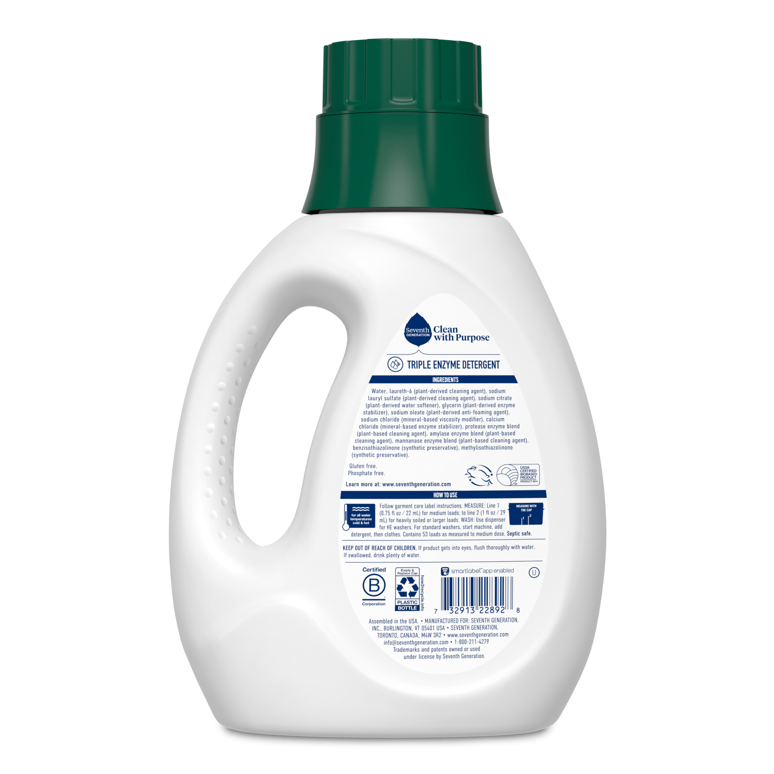 Plant-Powered Concentrated Laundry Detergent - Free & Clear