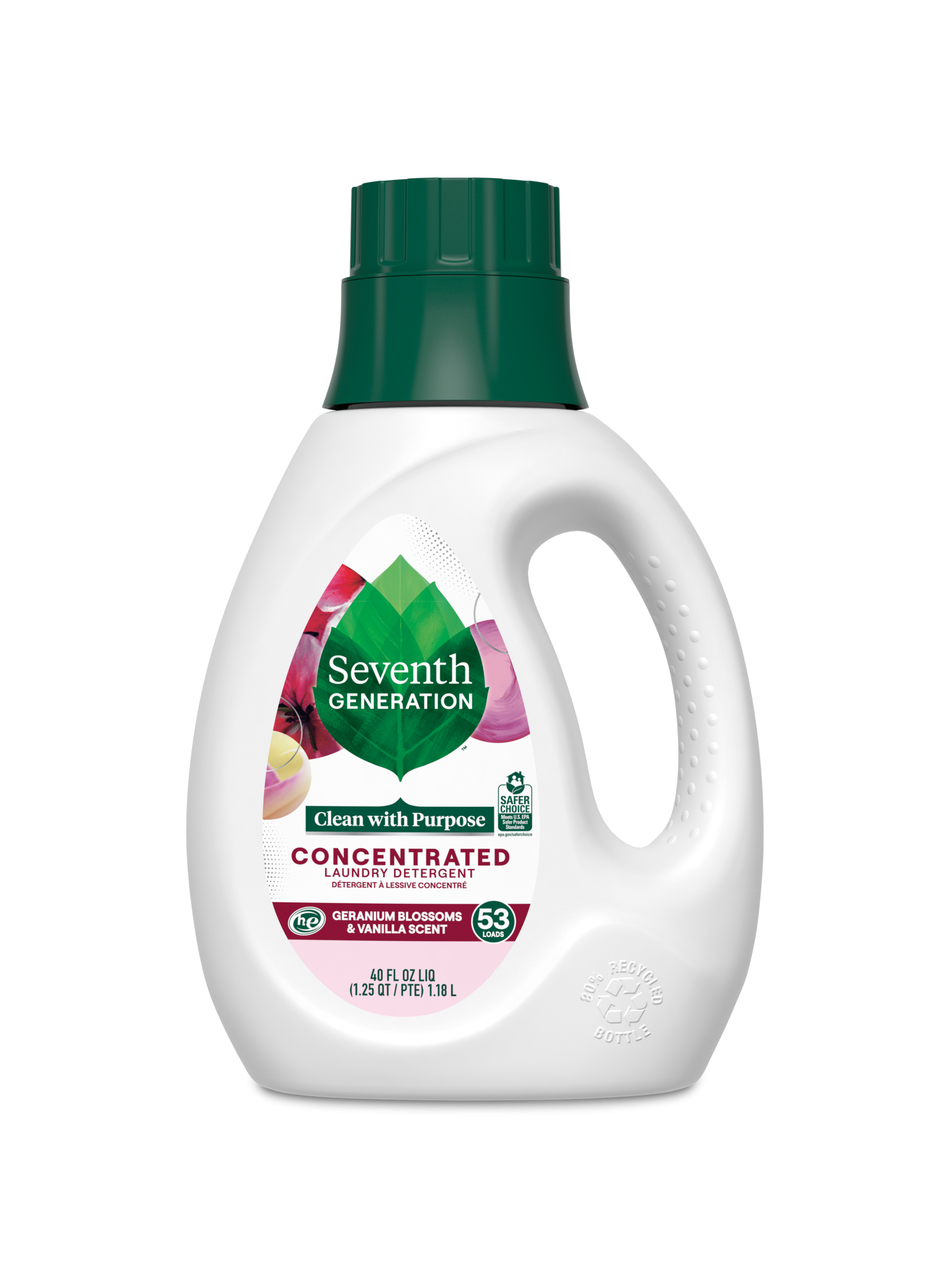 Plant-Powered Concentrated Laundry Detergent with Geranium Blossoms & Vanilla