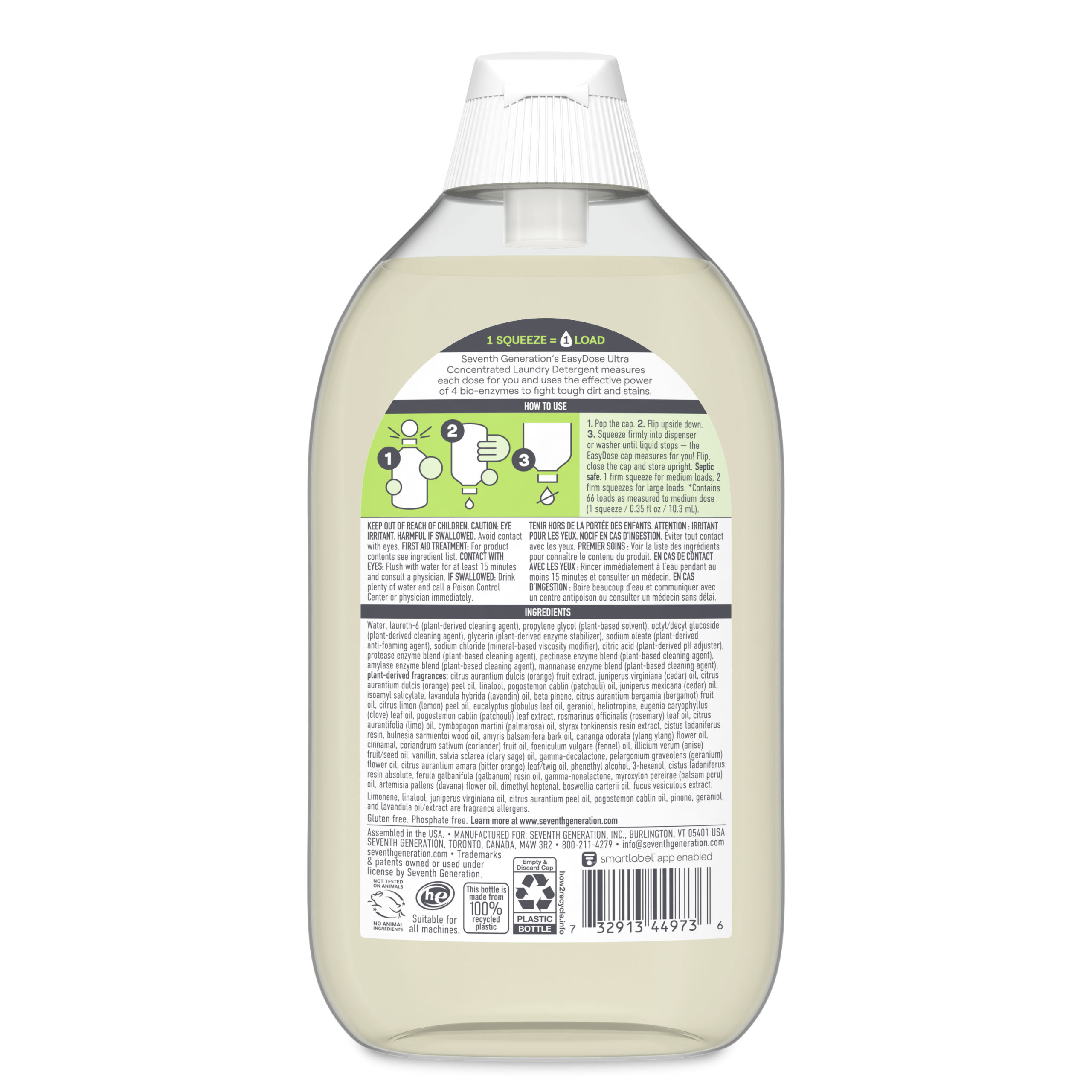Plant-Powered EasyDose™ Power+™ Ultra Concentrated Laundry Detergent with Clean Scent