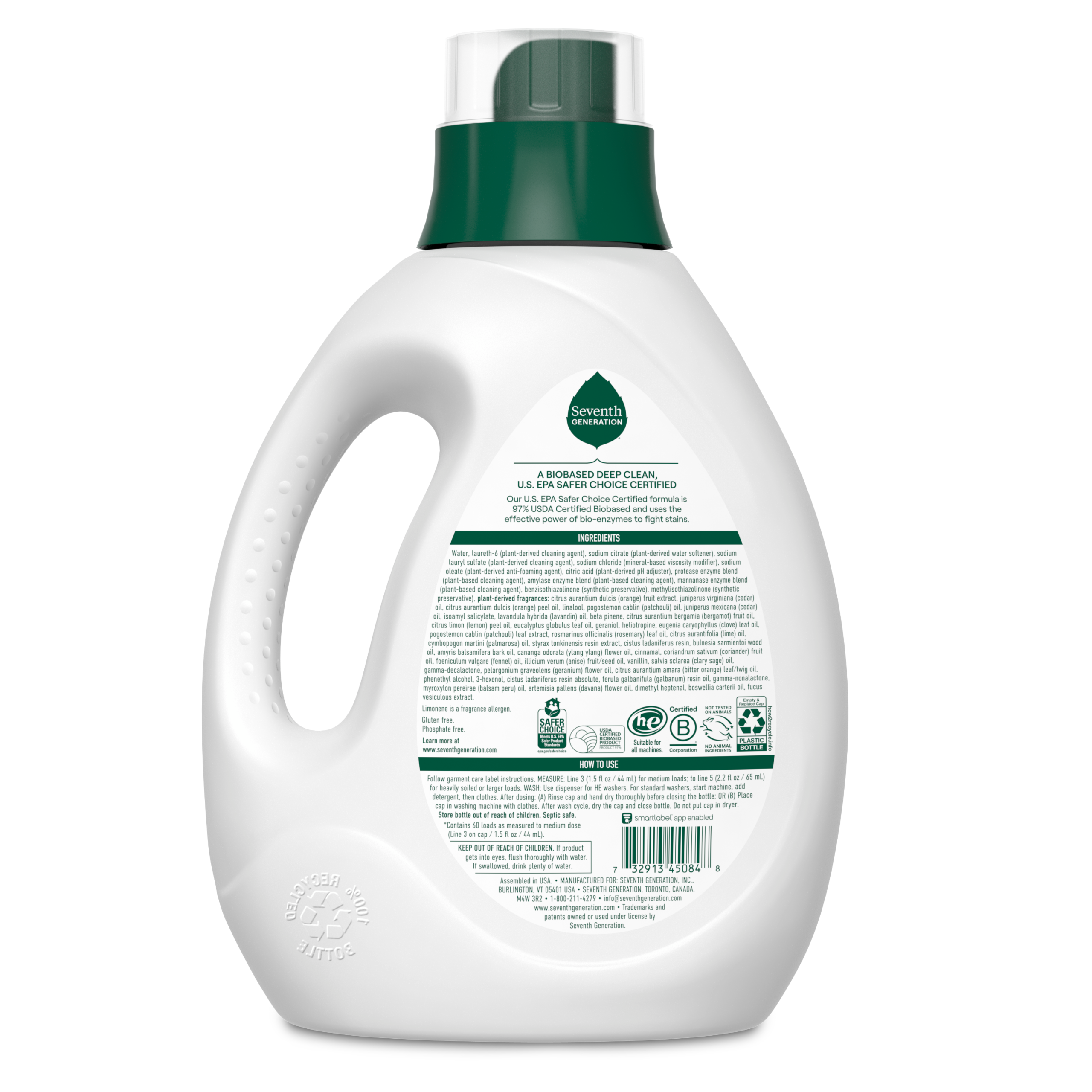 Plant-Powered Liquid Laundry Detergent with Sage & Cedar
