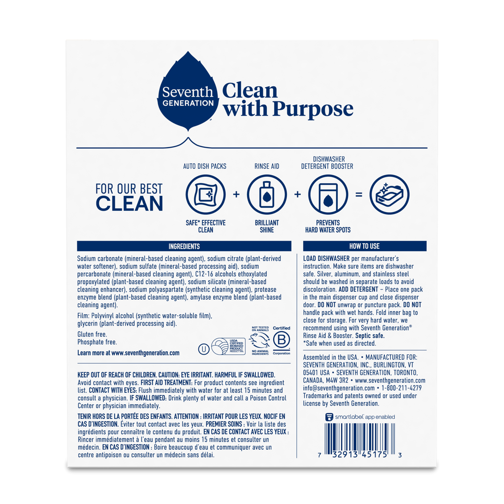 Grease-Fighting Dishwasher Detergent Packs - Free & Clear