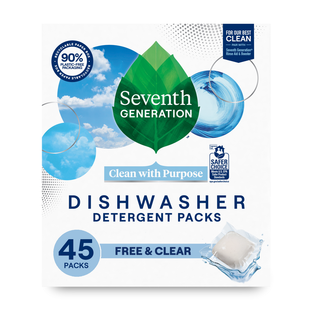 Grease-Fighting Dishwasher Detergent Packs - Free & Clear