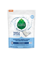 Grease-Fighting Multi-Chamber Dishwasher Detergent Packs - Free & Clear