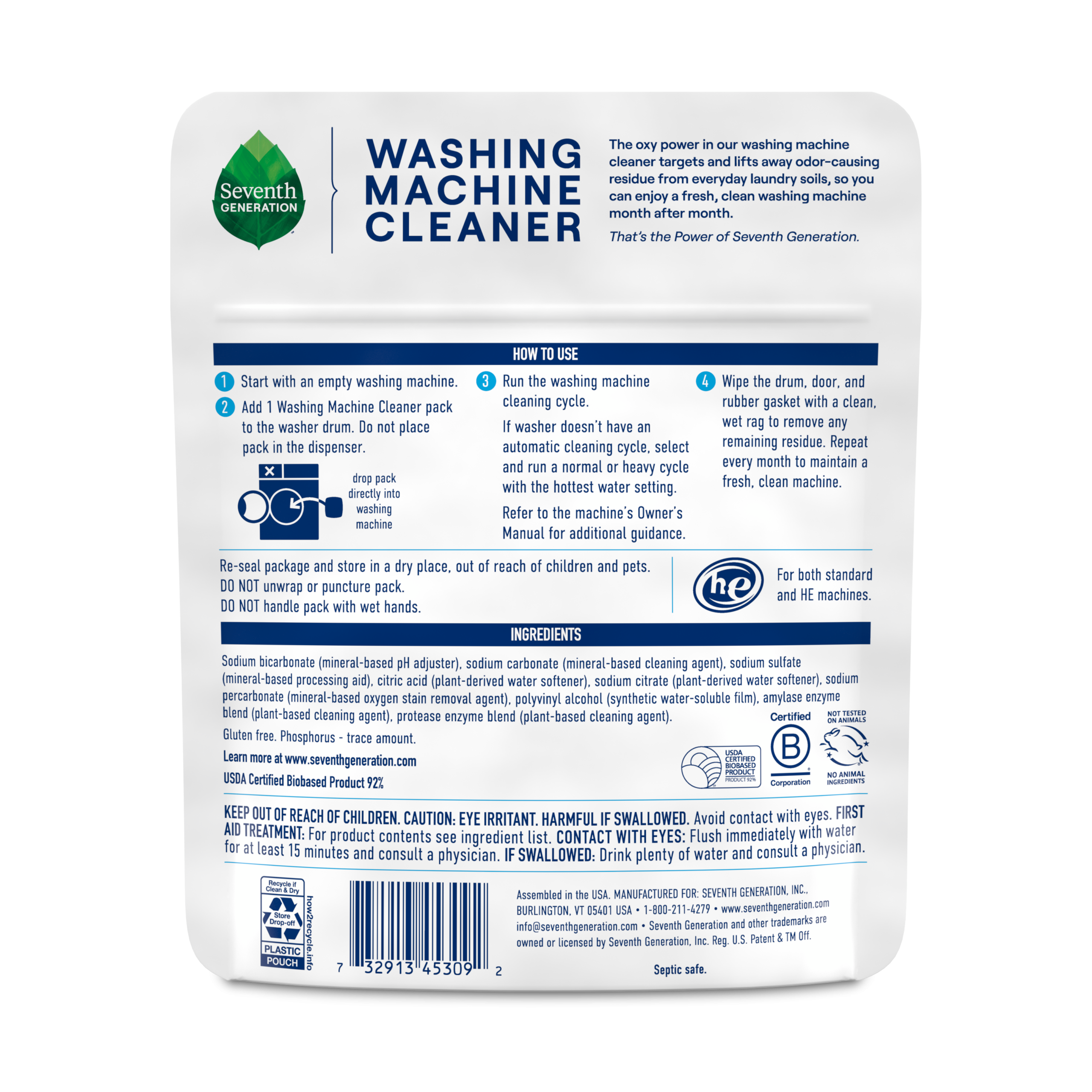 Everyday Washing Machine Cleaner - Fragrance Free
