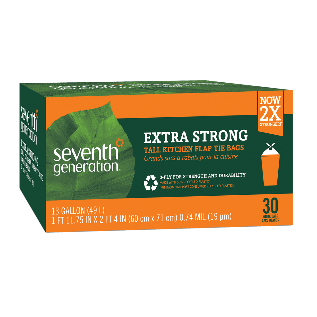 Extra Strong Extra Strong Tall Kitchen Flap Tie Trash Bags - 13 gallon