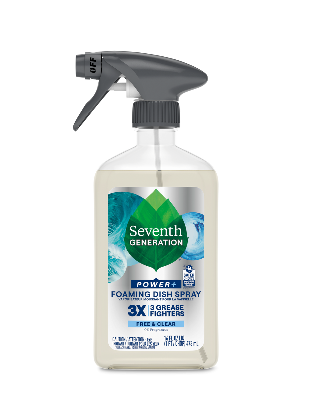 Grease-Fighting Foaming Dish Spray - Free & Clear