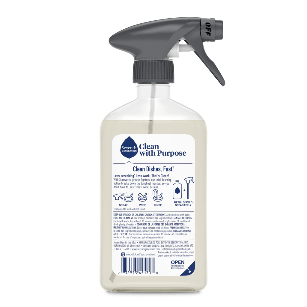 Grease-Fighting Foaming Dish Spray - Free & Clear