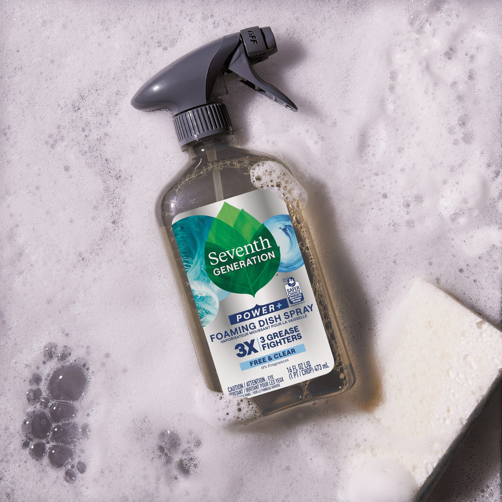 Grease-Fighting Foaming Dish Spray - Free & Clear