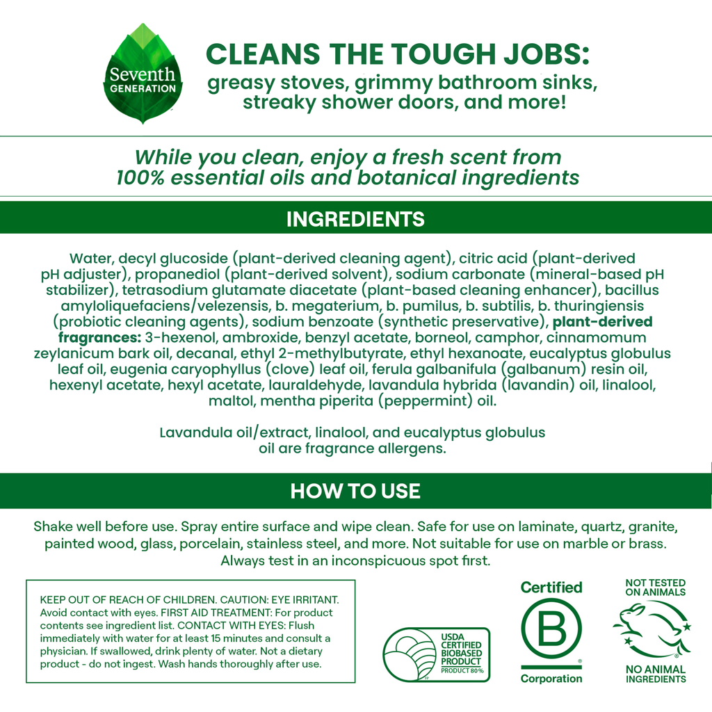 Plant-Based Ultra Deep Probiotic Multi Surface Cleaner with Lavender & Lily