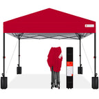 One-Person Setup Instant Pop Up Canopy w/ Case 4 Weight Bags - 10x10ft