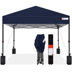 One-Person Setup Instant Pop Up Canopy w/ Case 4 Weight Bags - 10x10ft