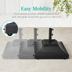 Mobile Umbrella Base Fillable Stand w/ 4 Wheels 2 Locks 120lb Capacity
