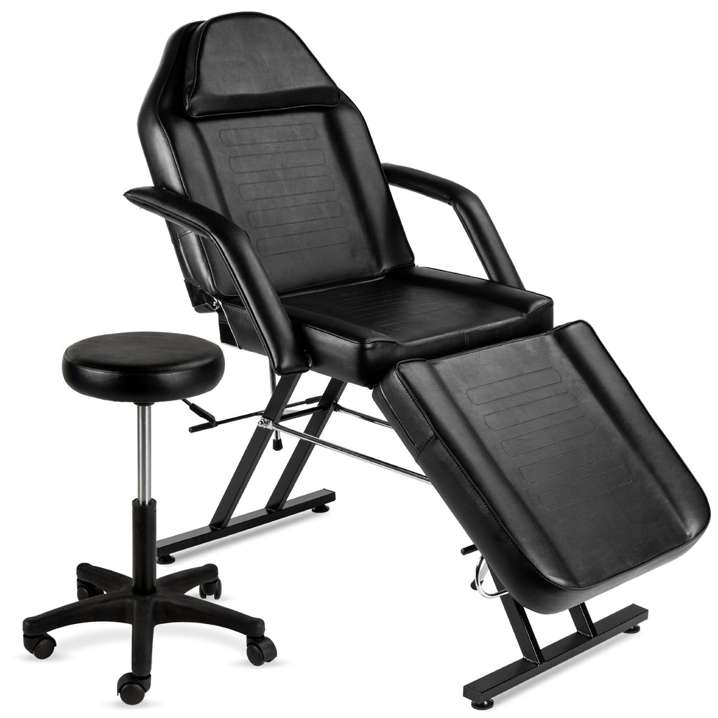 Multipurpose Massage Bed Spa & Salon Chair w/ Hydraulic Stool - 71in