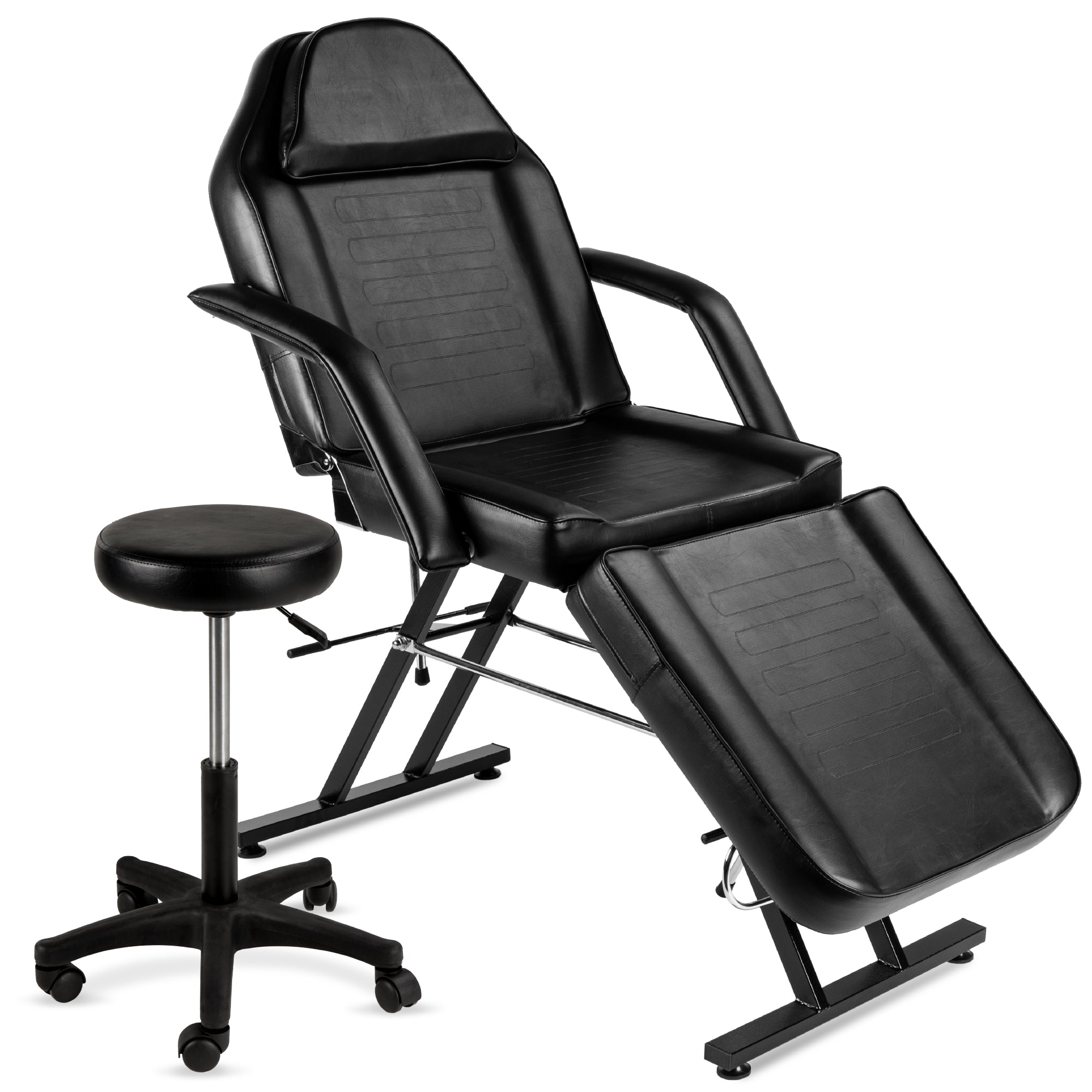 Multipurpose Massage Bed Spa & Salon Chair w/ Hydraulic Stool - 71in