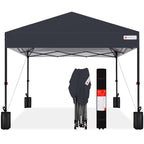 One-Person Setup Instant Pop Up Canopy w/ Case 4 Weight Bags - 8x8ft