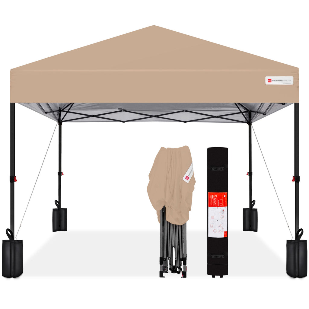 One-Person Setup Instant Pop Up Canopy w/ Case 4 Weight Bags - 12x12ft