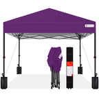 One-Person Setup Instant Pop Up Canopy w/ Case 4 Weight Bags - 8x8ft