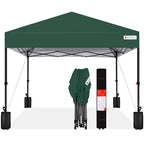 One-Person Setup Instant Pop Up Canopy w/ Case 4 Weight Bags - 10x10ft