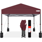 One-Person Setup Instant Pop Up Canopy w/ Case 4 Weight Bags - 12x12ft