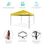 One-Person Setup Instant Pop Up Canopy w/ Case 4 Weight Bags - 12x12ft