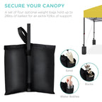 One-Person Setup Instant Pop Up Canopy w/ Case 4 Weight Bags - 12x12ft