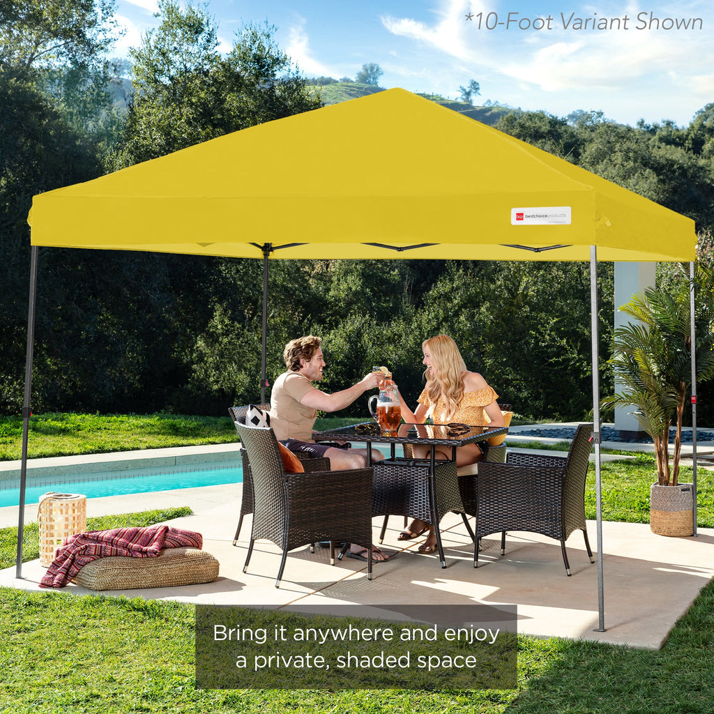 One-Person Setup Instant Pop Up Canopy w/ Case 4 Weight Bags - 12x12ft