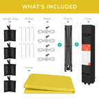 One-Person Setup Instant Pop Up Canopy w/ Case 4 Weight Bags - 12x12ft