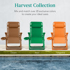 Monochromatic Zero Gravity Patio Chair Recliner w/ Side Tray Headrest