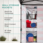 One-Person Setup Instant Pop Up Canopy w/ Side Wall Carrying Case - 10x10ft