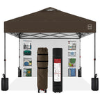 One-Person Setup Instant Pop Up Canopy w/ Side Wall Carrying Case - 10x10ft