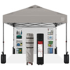 One-Person Setup Instant Pop Up Canopy w/ Side Wall Carrying Case - 10x10ft