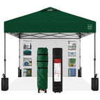 One-Person Setup Instant Pop Up Canopy w/ Side Wall Carrying Case - 10x10ft