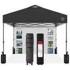 One-Person Setup Instant Pop Up Canopy w/ Side Wall Carrying Case - 10x10ft
