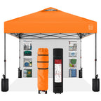 One-Person Setup Instant Pop Up Canopy w/ Side Wall Carrying Case - 10x10ft