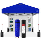 One-Person Setup Instant Pop Up Canopy w/ Side Wall Carrying Case - 10x10ft