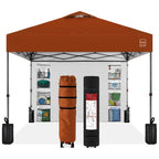 One-Person Setup Instant Pop Up Canopy w/ Side Wall Carrying Case - 10x10ft